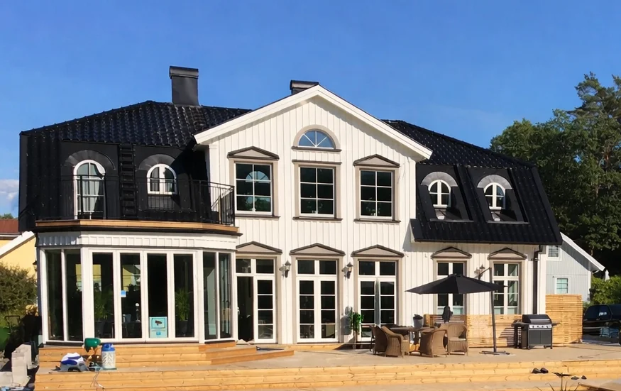 Takbyte på villa i Mölndal utfört av Molnlycke Bygg och Mark